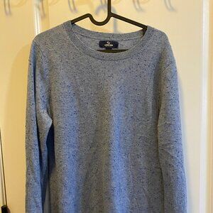 Lands End Petite Heathered Blue Cashmere Sweater